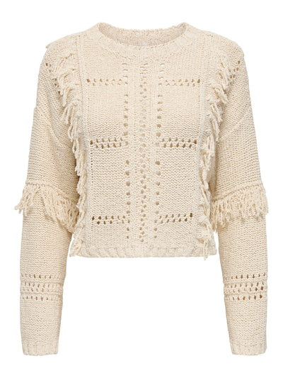 Fringed Jumper Cream