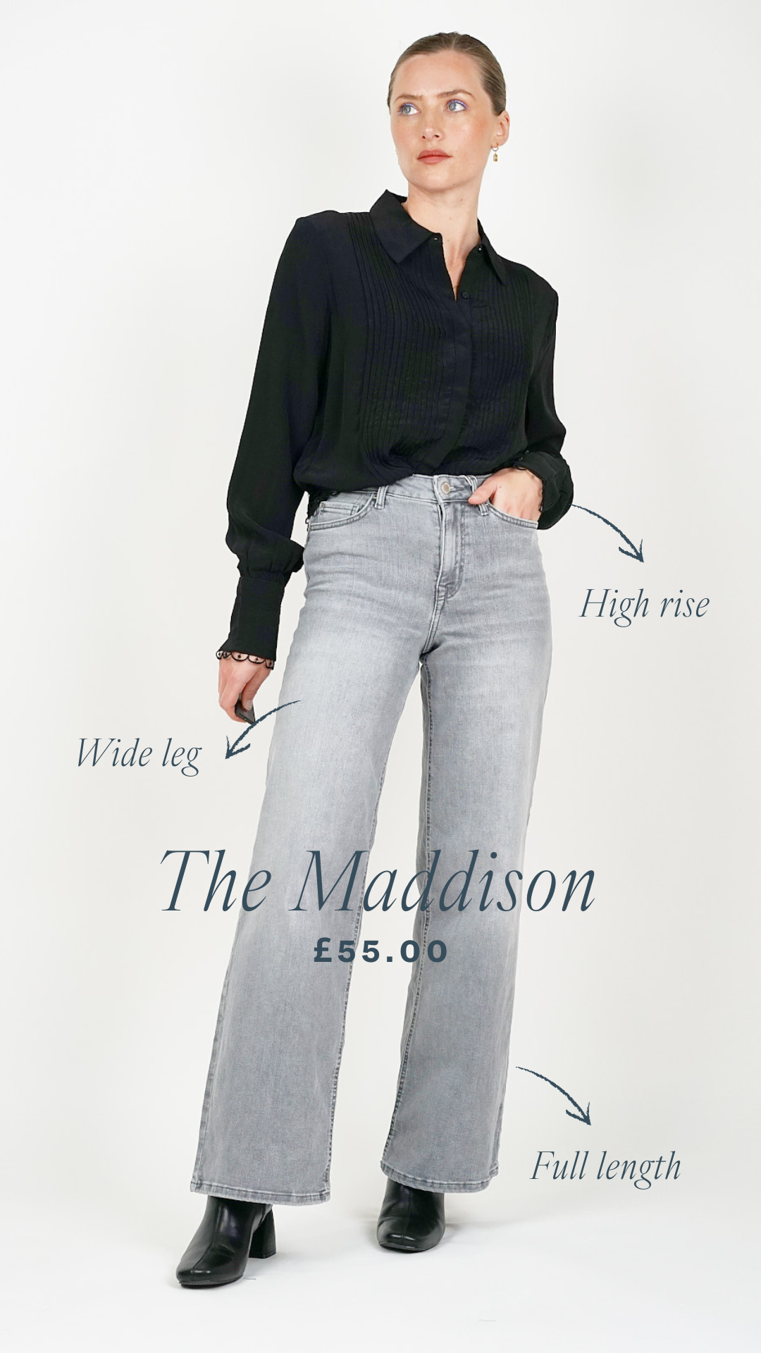 32 leg Maddison Wide Leg Jean