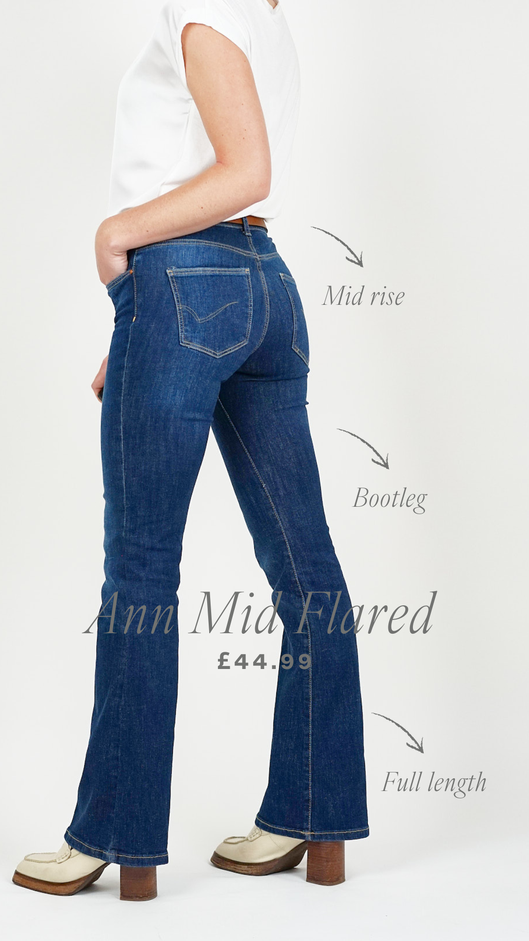 Ann Mid Flare Jeans Dark