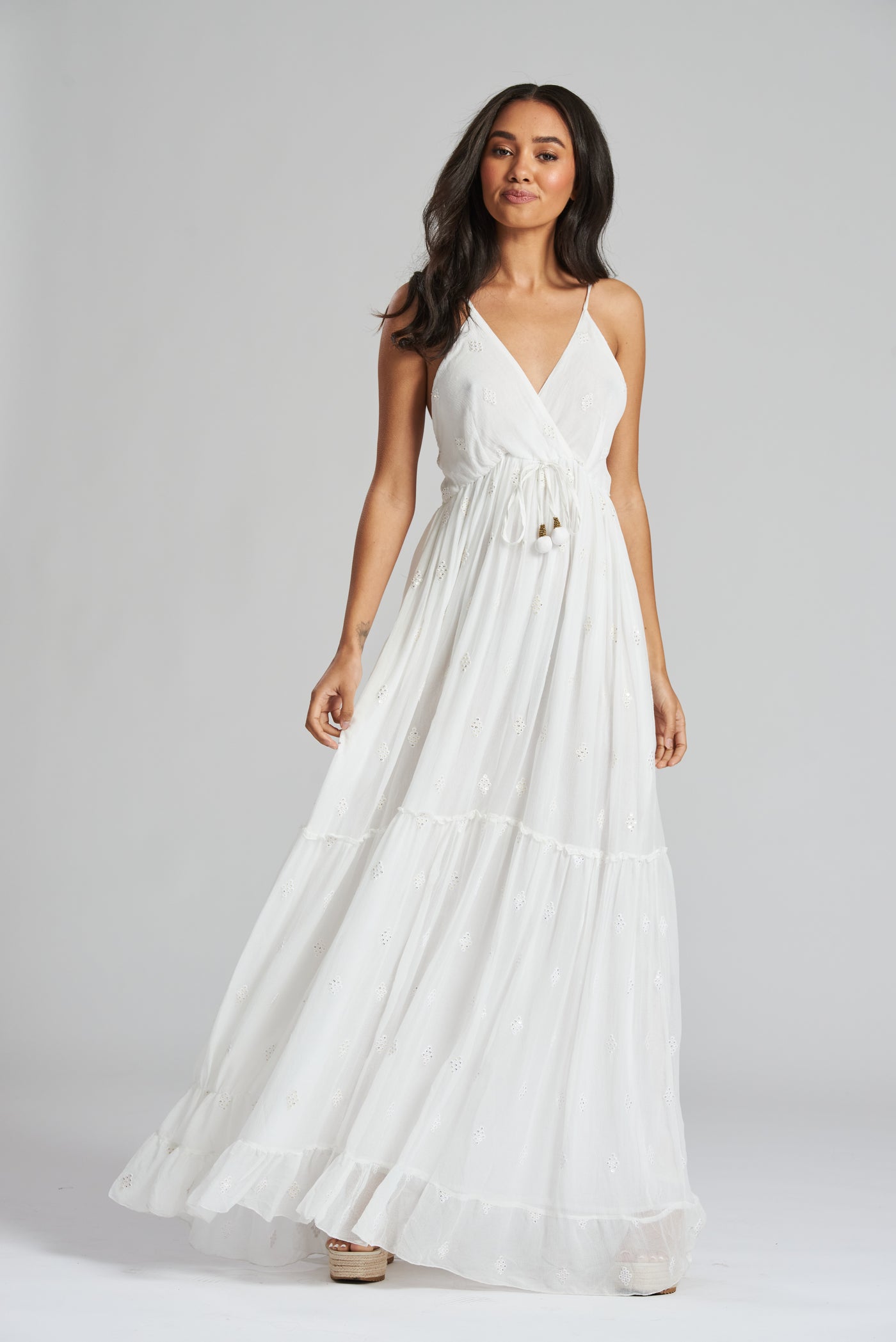 Sequin Cami Dress White