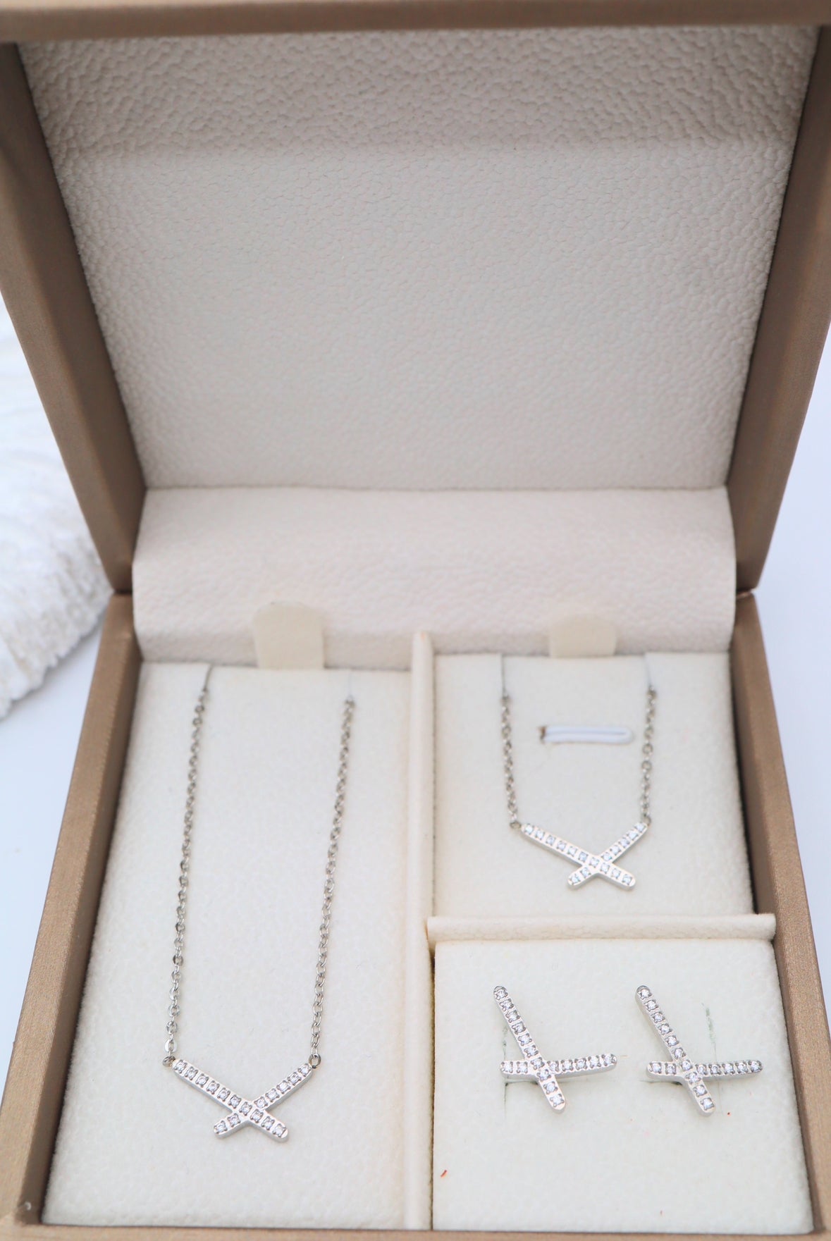 Silver Cross Jewellery Set