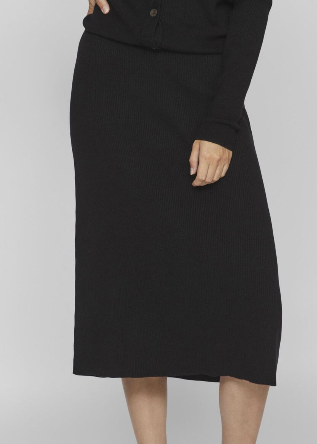 Knit Co-ord Skirt Black