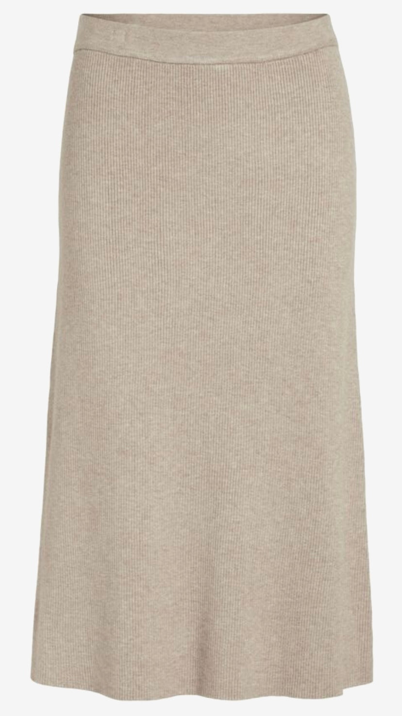 Knit Co-ord Skirt Beige