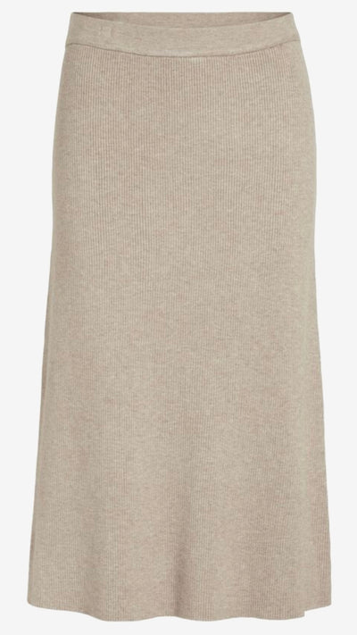 Knit Co-ord Skirt Beige