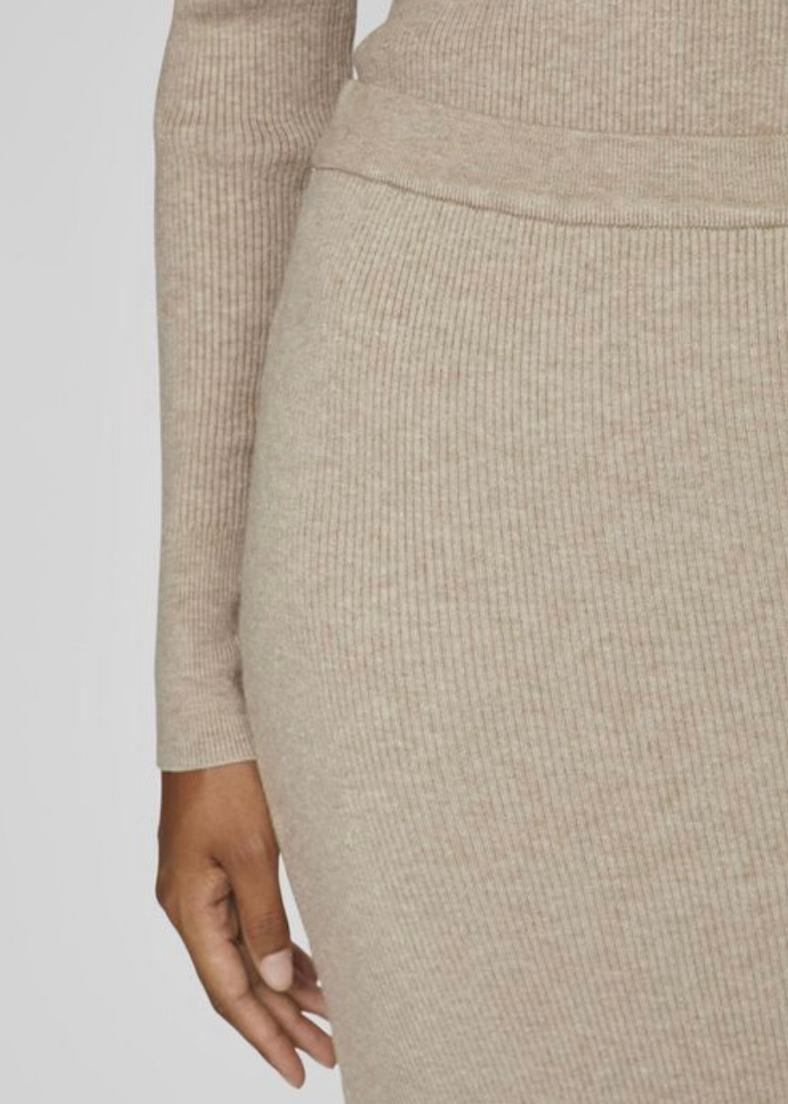 Knit Co-ord Skirt Beige