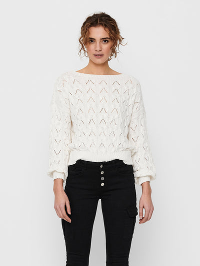 Boat Neck Cotton Jumper