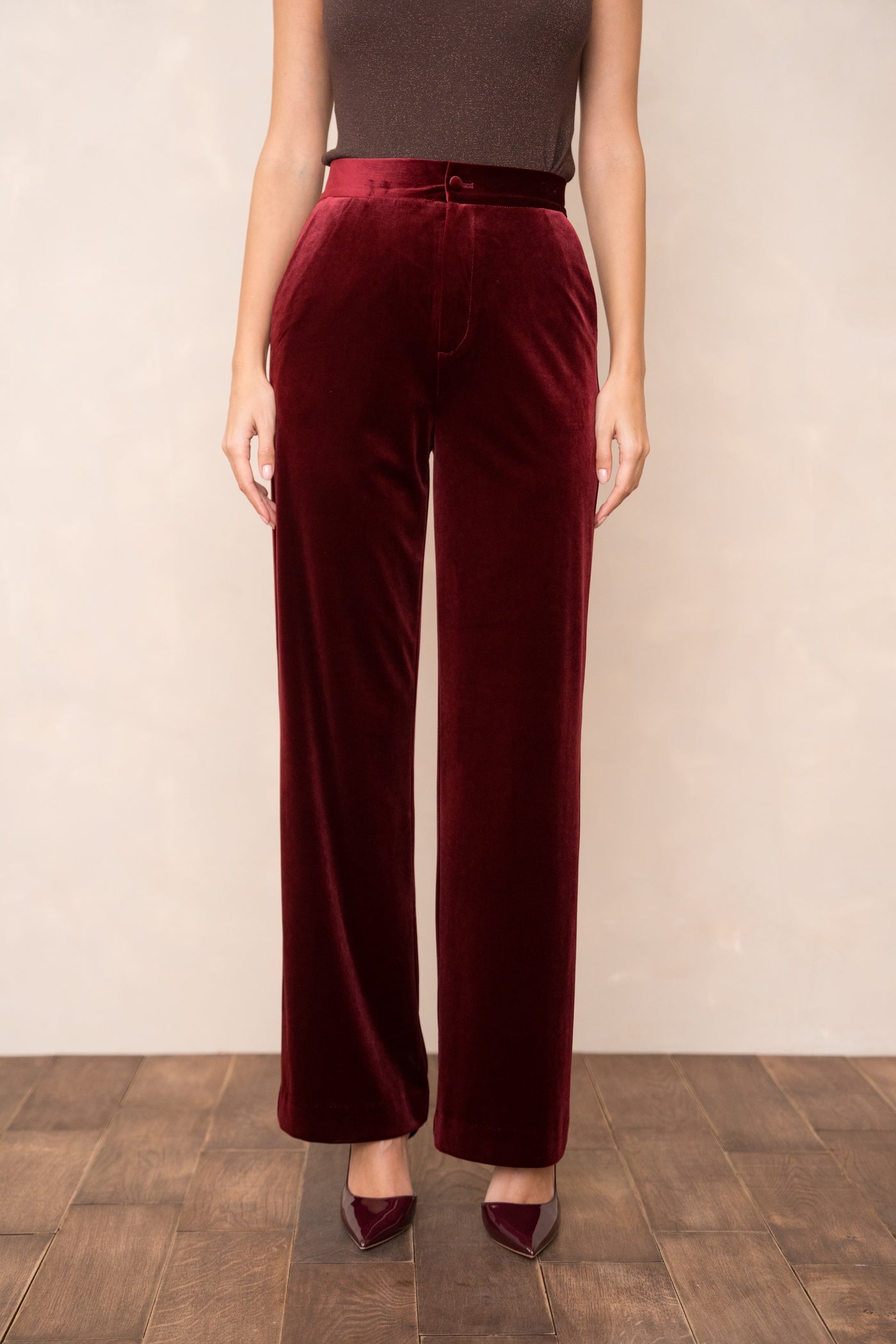 Velvet Trousers Claret