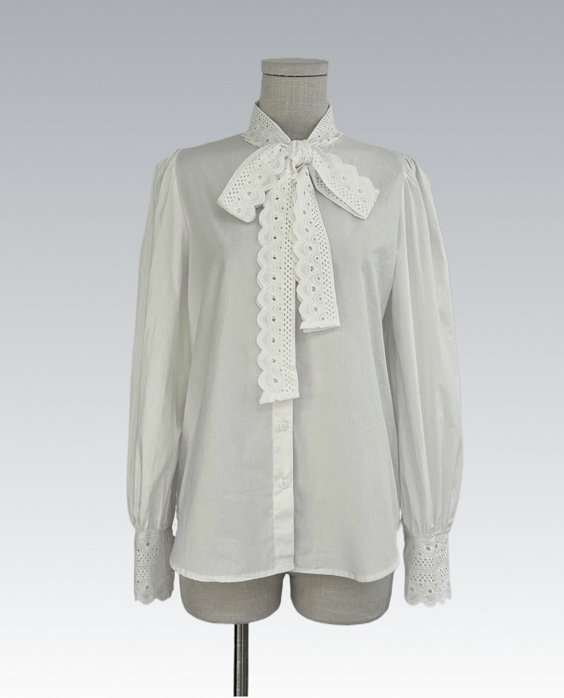 Lace Pussy Bow Blouse