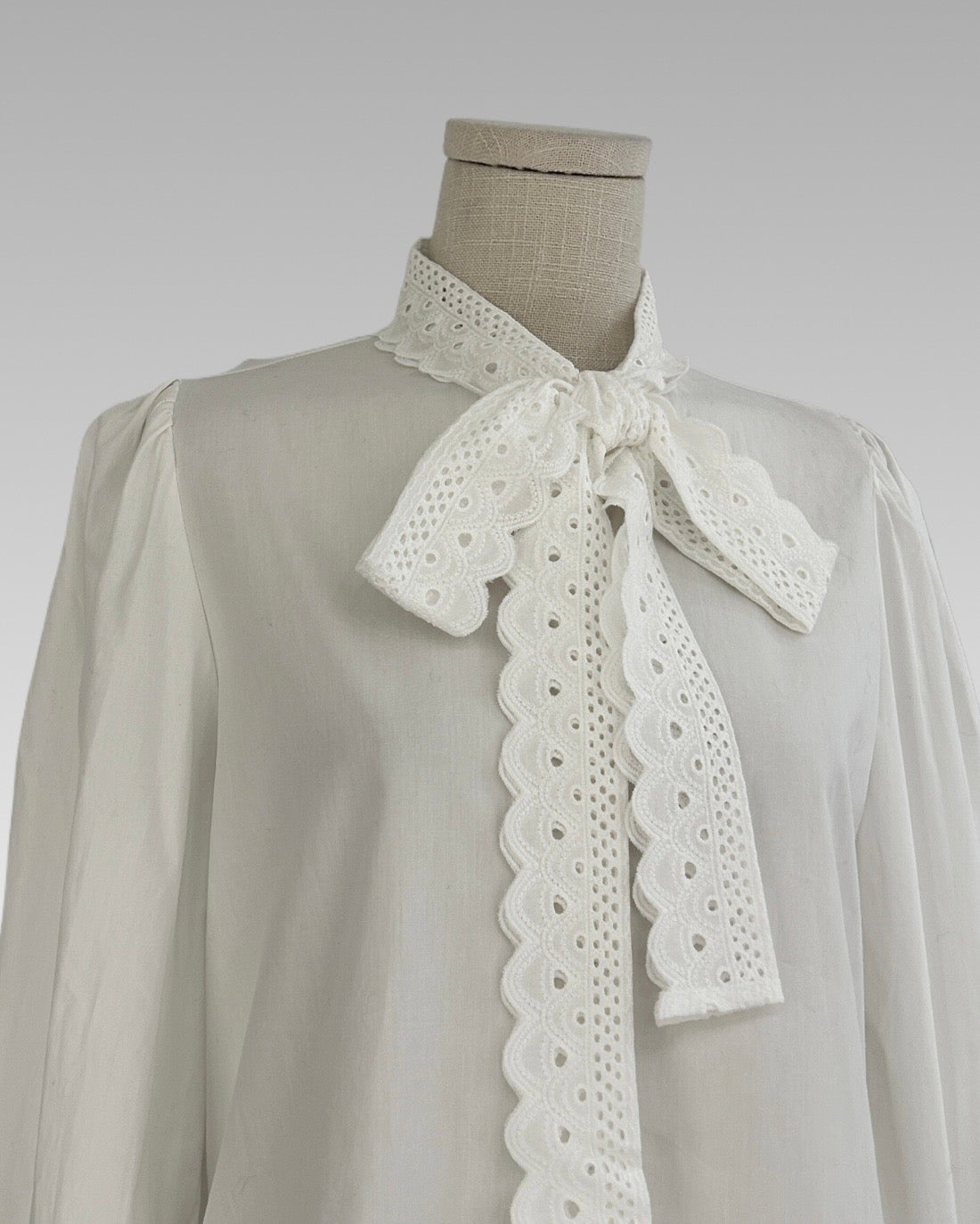 Lace Pussy Bow Blouse