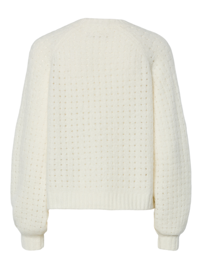 Basket Weave Jumper White