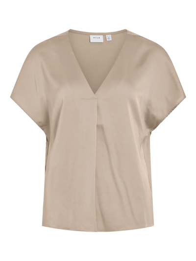 Viellette Satin V neck Champagne