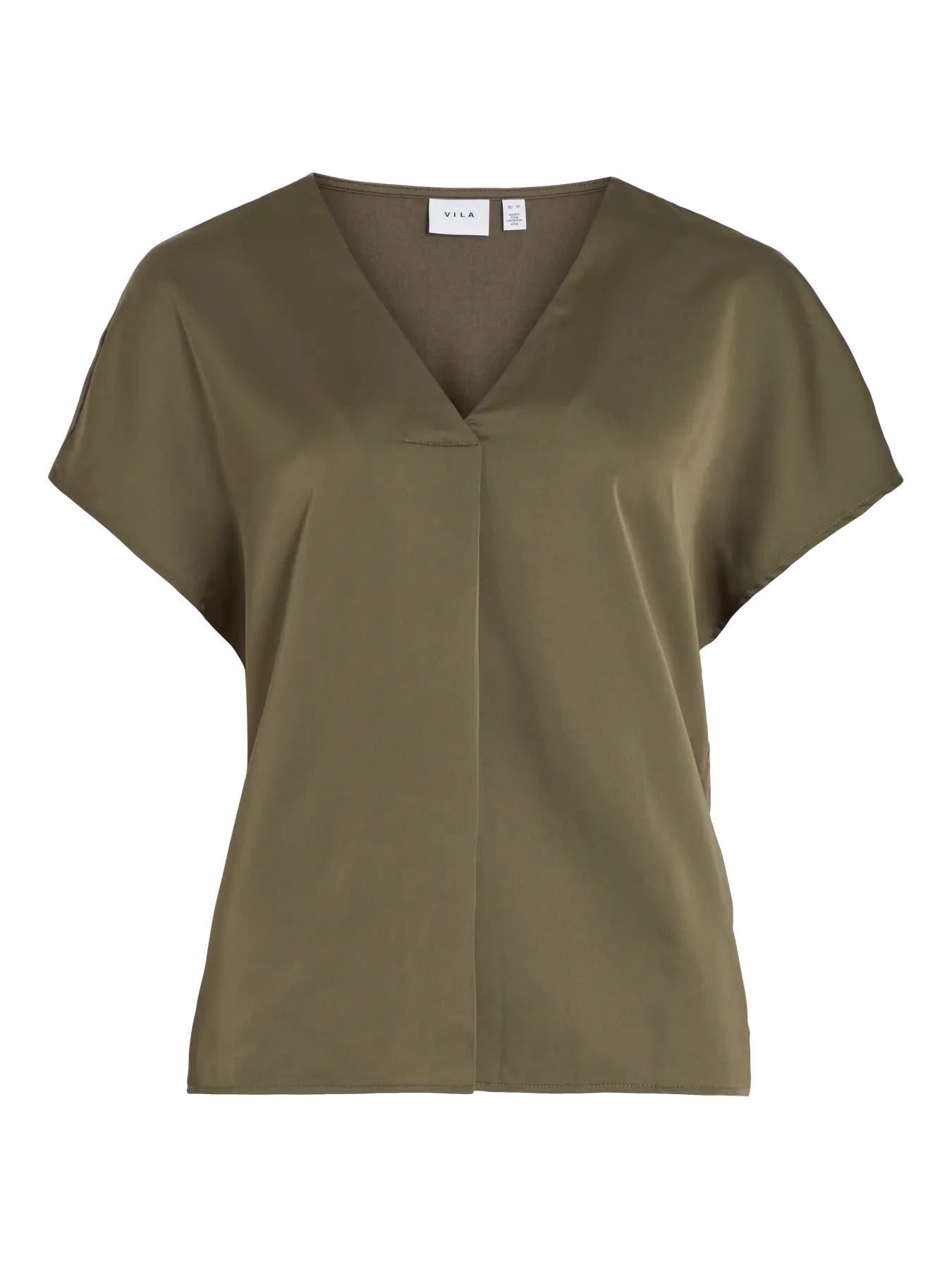 Viellette Satin V neck Olive