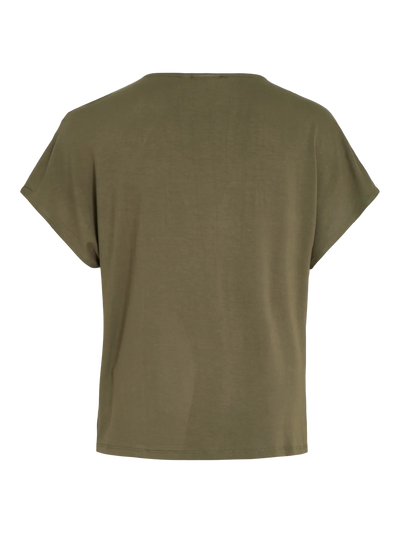 Viellette Satin V neck Olive