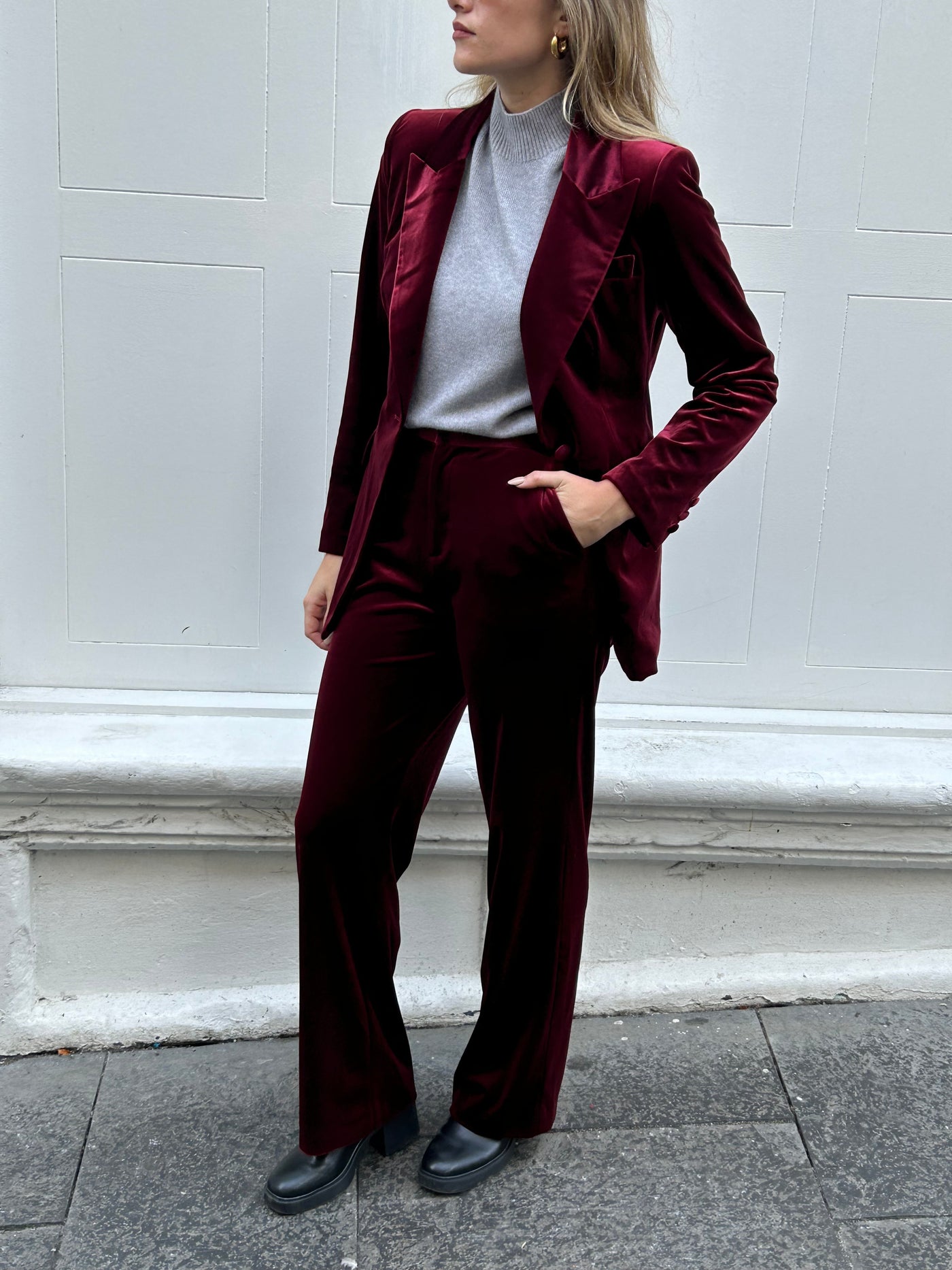 Velvet Trousers Claret