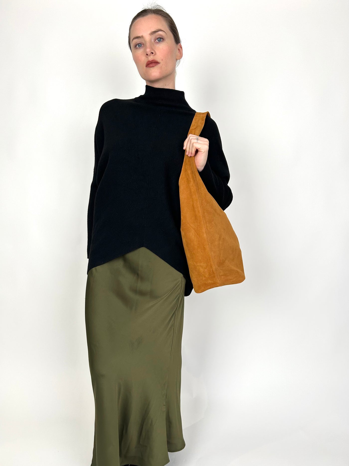 Suede Shoulder Bag Camel