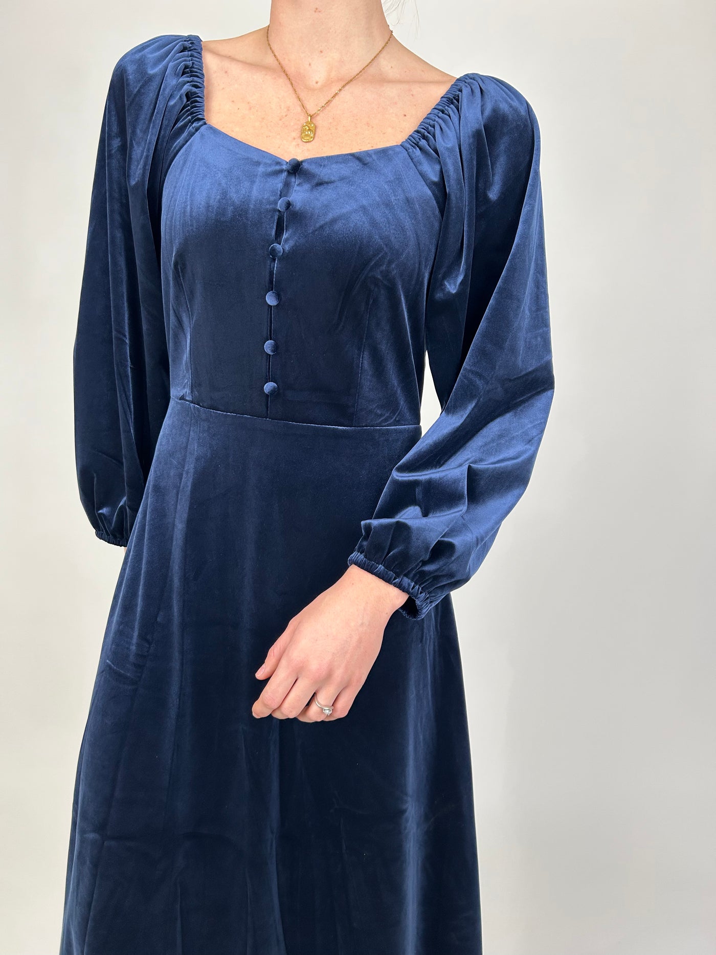 Navy Velvet Dress