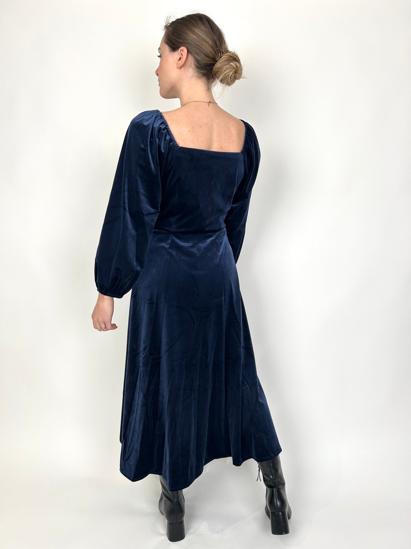 Navy Velvet Dress