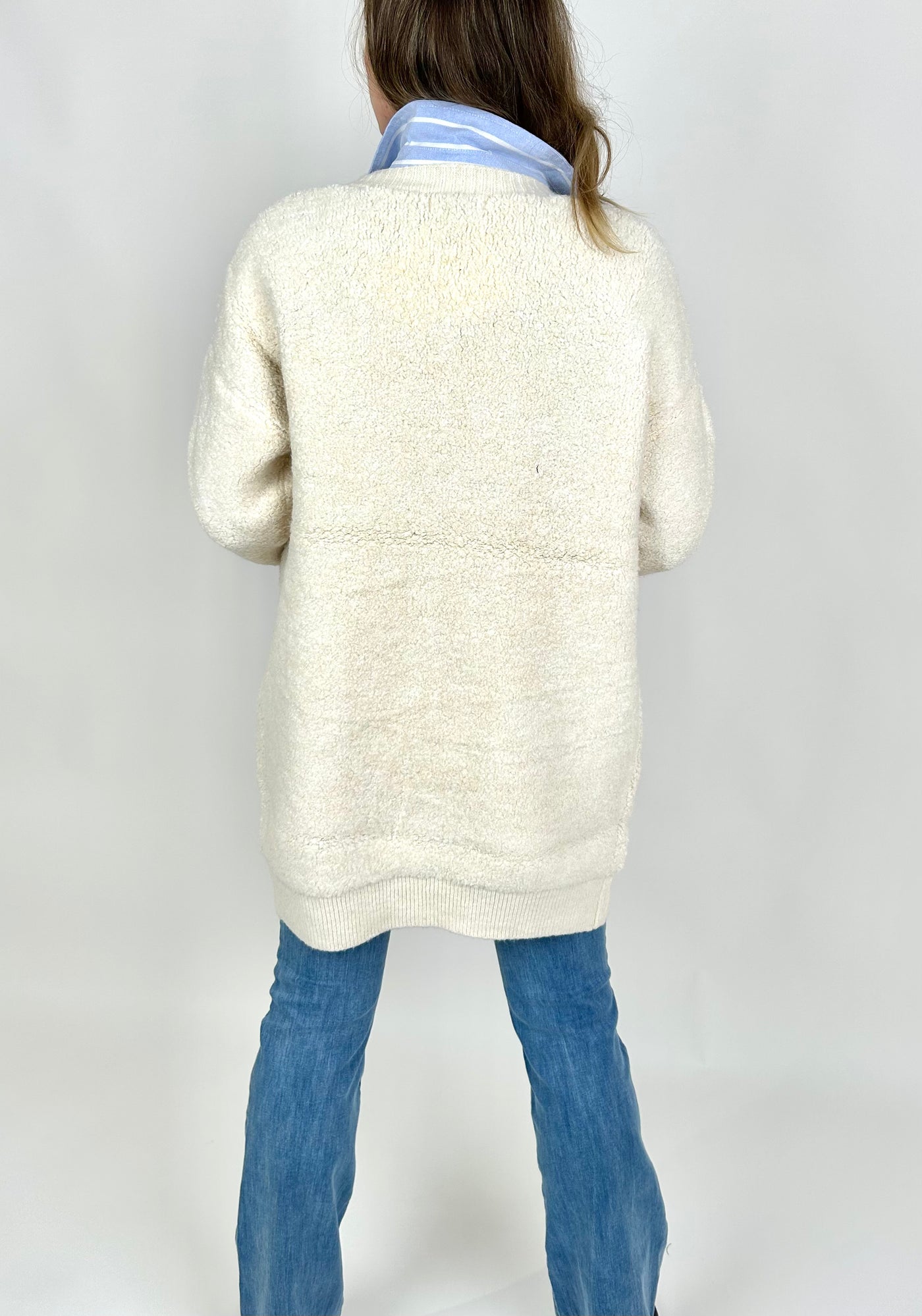 Mid Length Boucle Cardigan