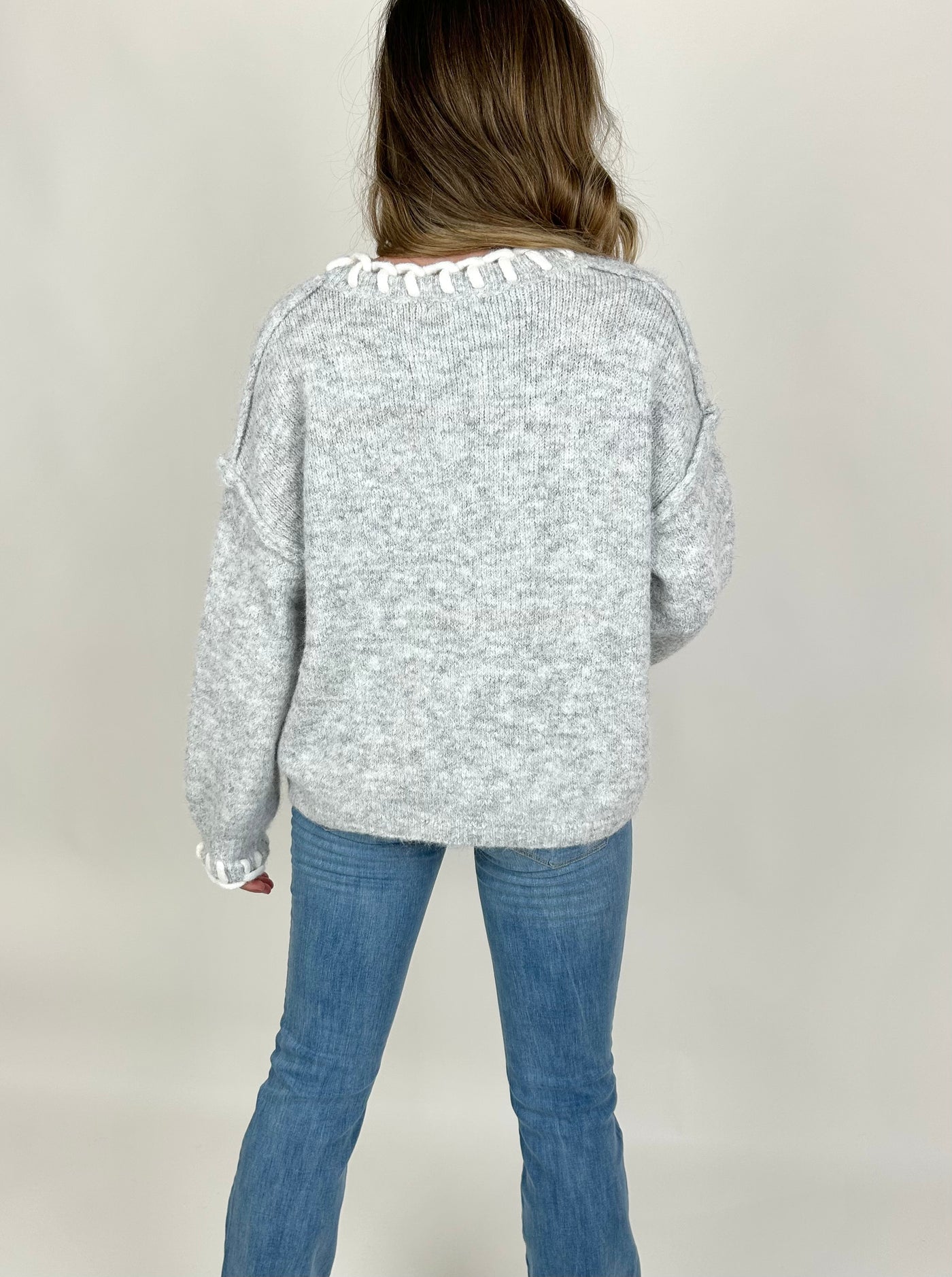 Rope Edge Jumper Grey