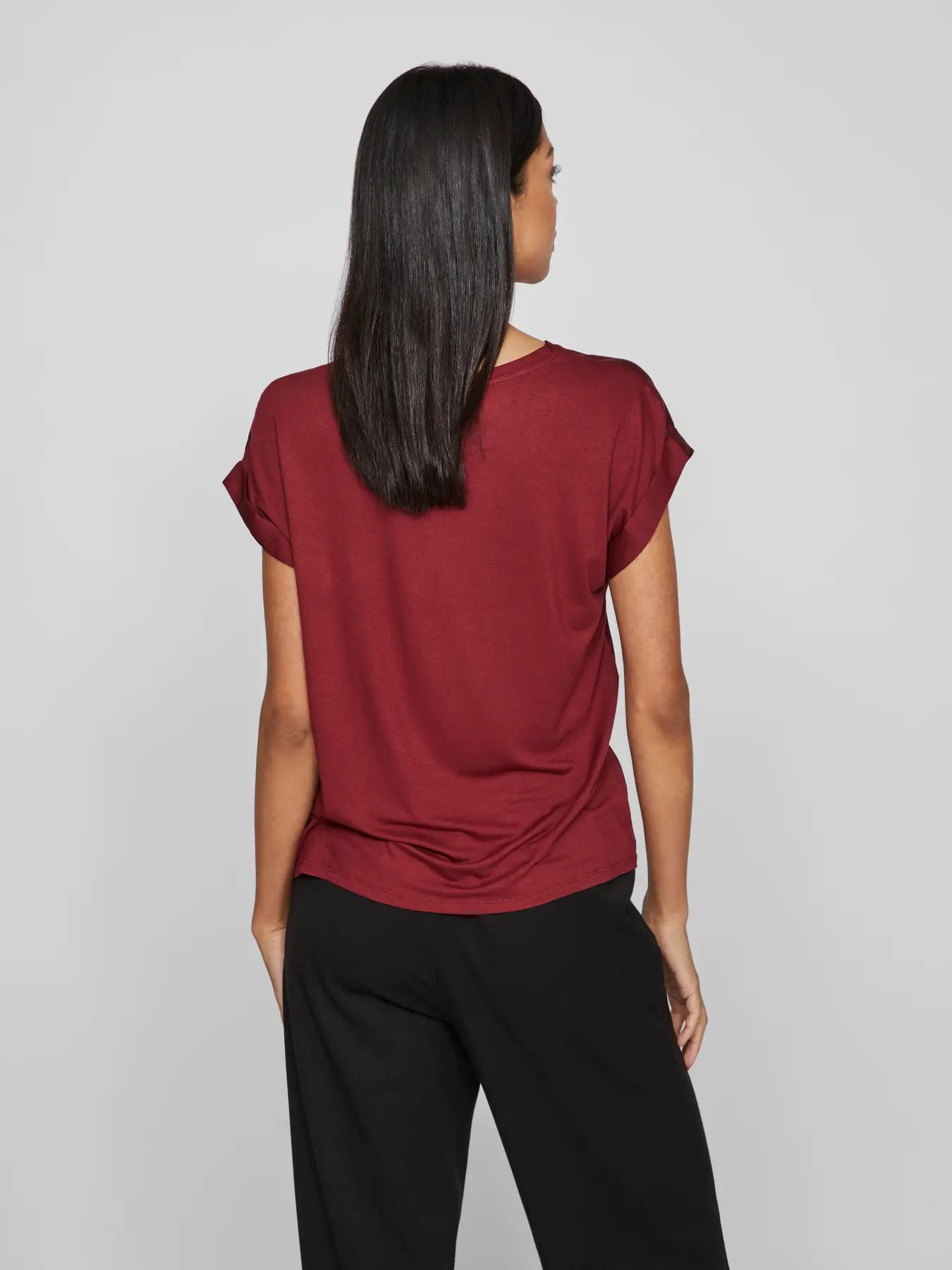 Satin Tee Claret