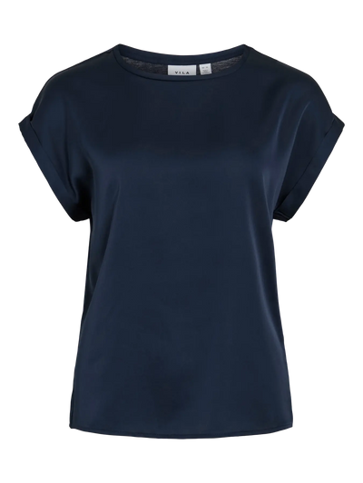 Satin Tee Navy