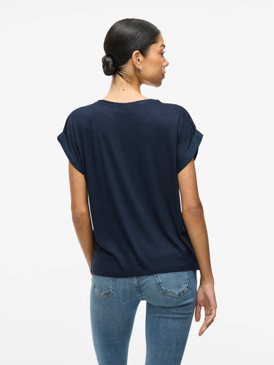 Satin Tee Navy