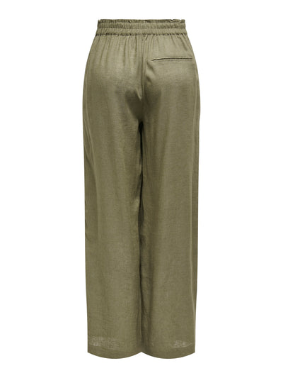 Basic Linen Trousers Taupe