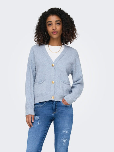 Boucle Knit Jacket Sky