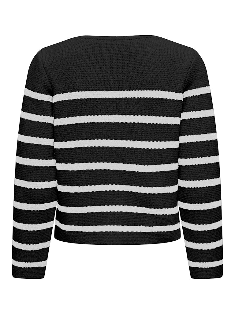 Laura Cotton Stripe Jacket Black