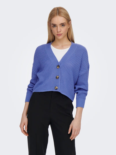 Cropped Cardi Vibrant Blue