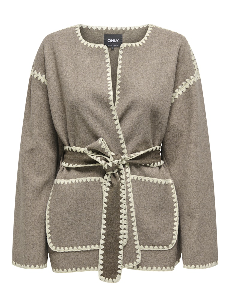 Blanket Stitch Belted Jacket