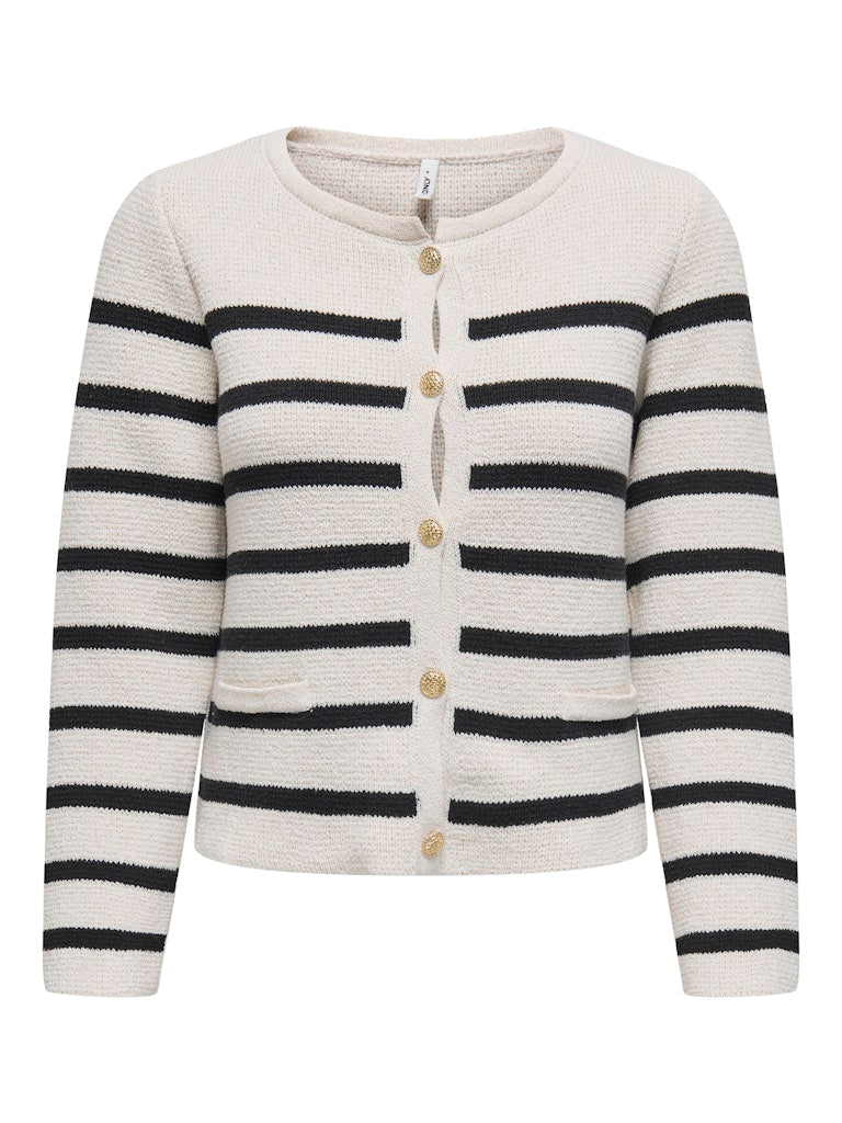 Laura Cotton Stripe Jacket White