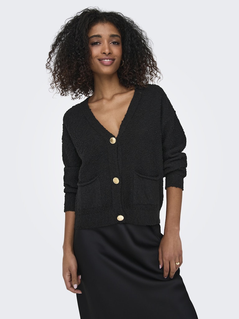 Boucle Knit Jacket Black