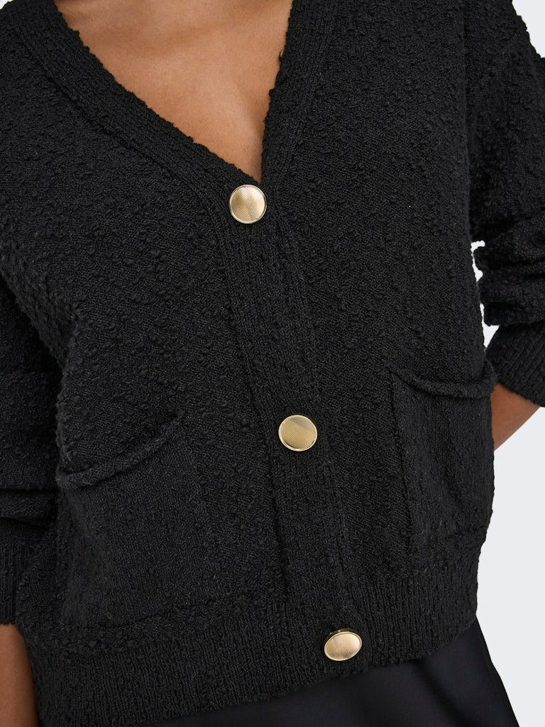 Boucle Knit Jacket Black