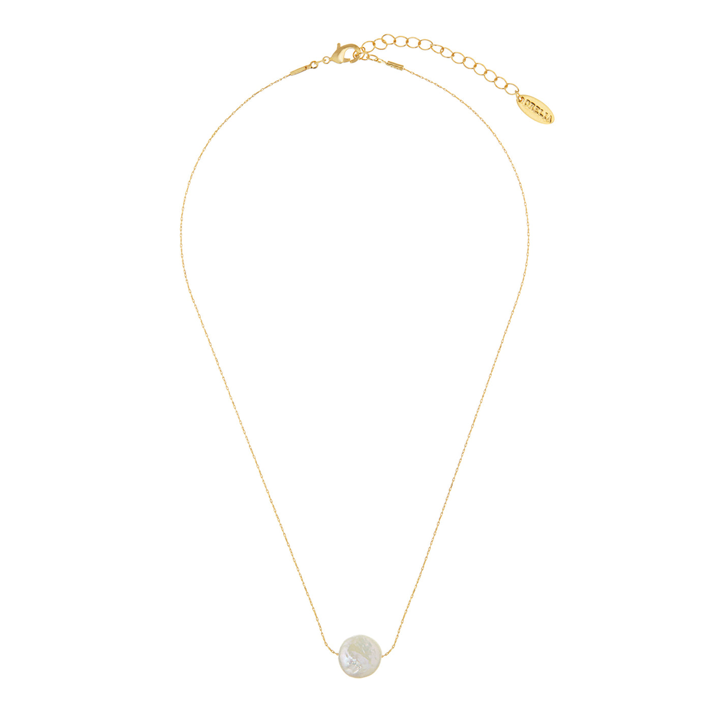 Stationed Flat Pearl Collar Necklace