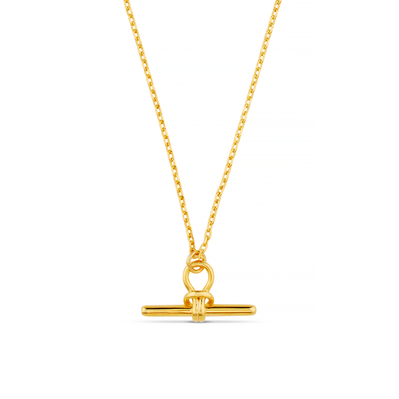 Dainty T-Bar Knot Necklace