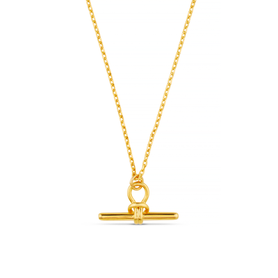 Dainty T-Bar Knot Necklace