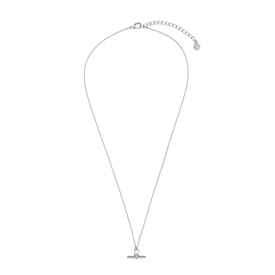 Dainty T-Bar Knot Necklace