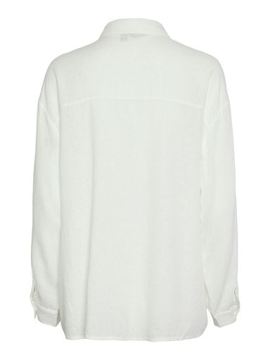 Loose Linen Blouse White