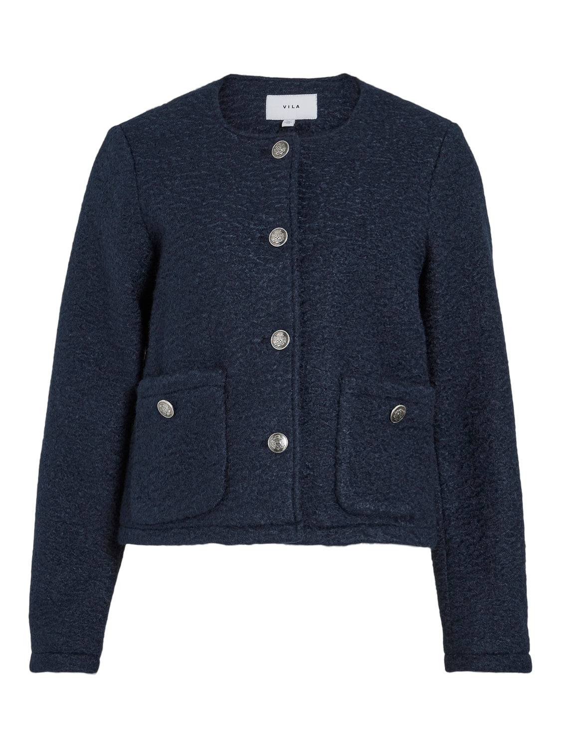 Vila Boucle Jacket Navy