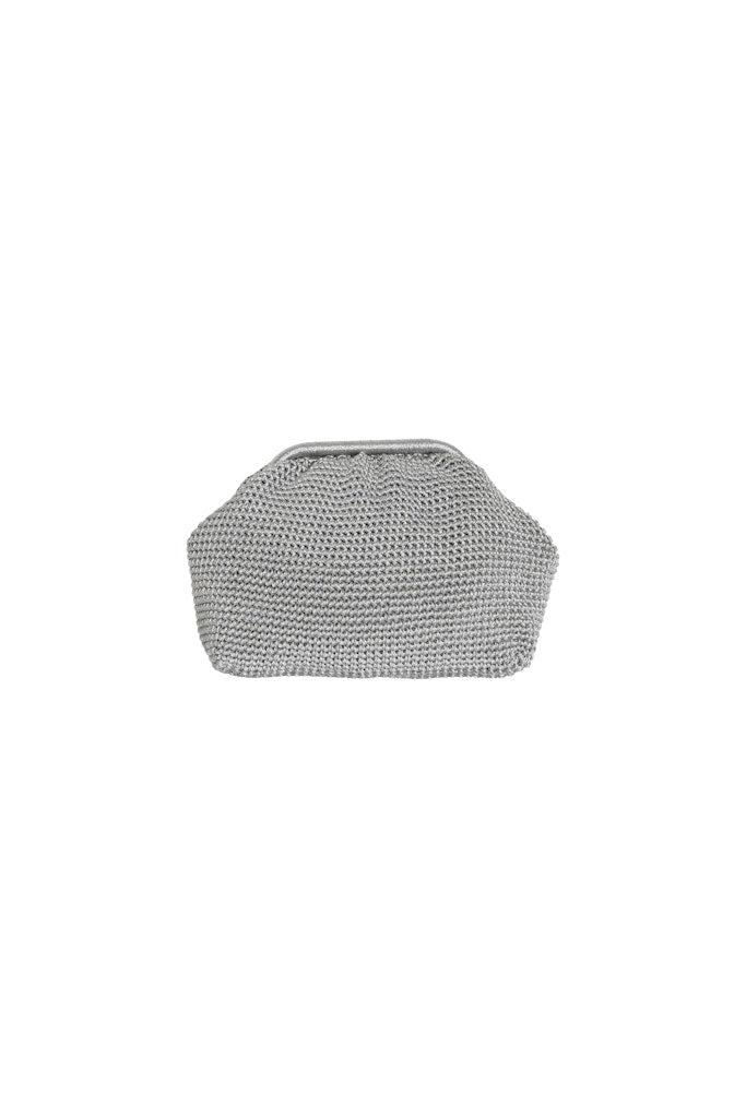 Metallic Woven Bag Silver