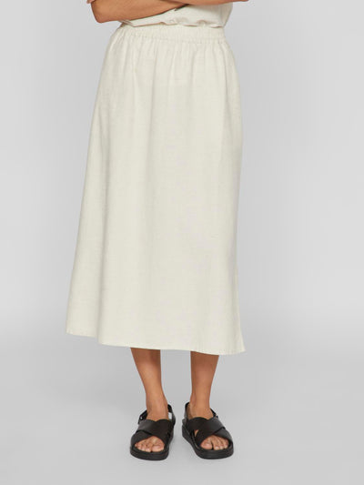 Linen A Line Skirt Taupe