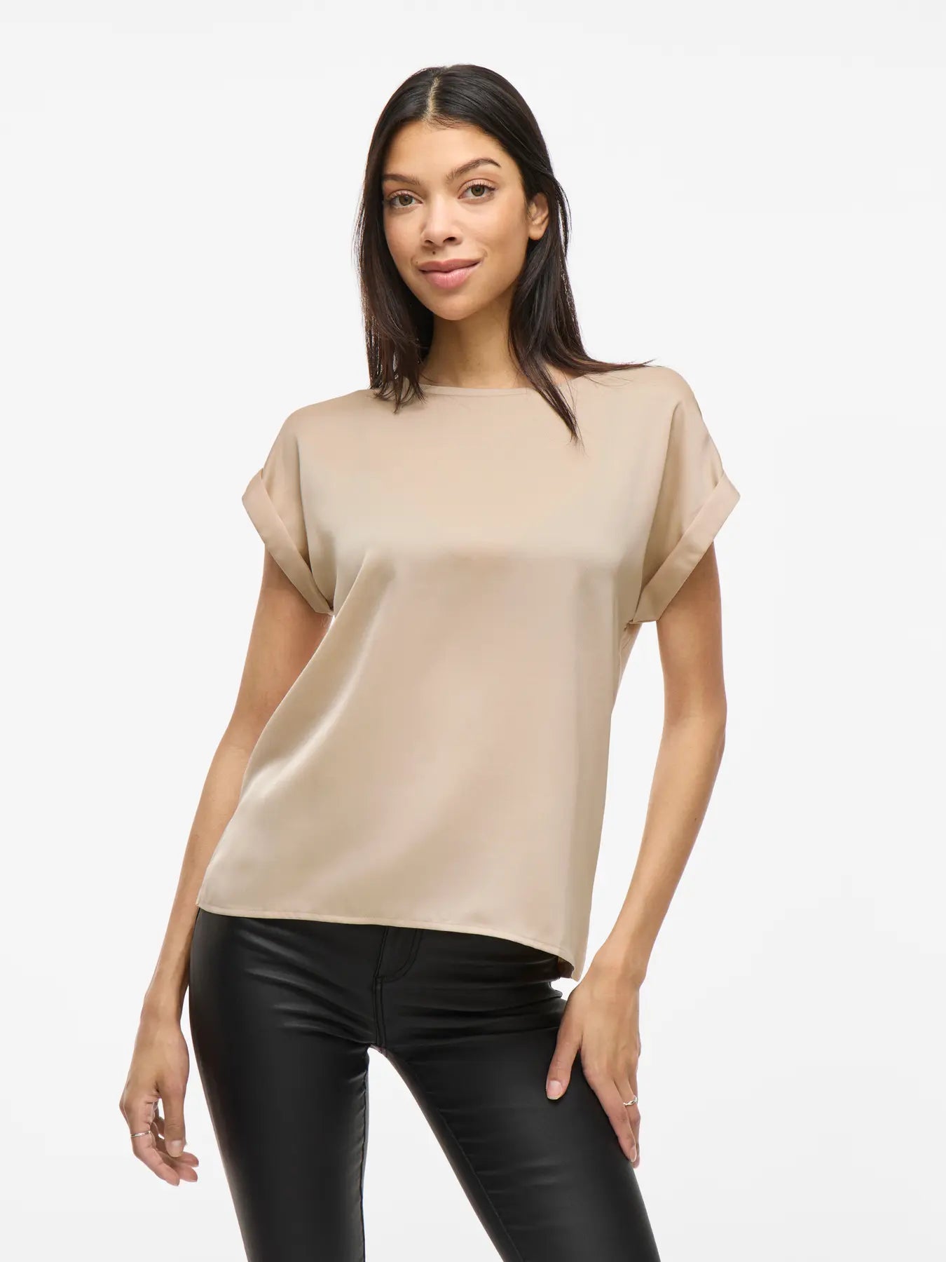 Satin Tee Champagne