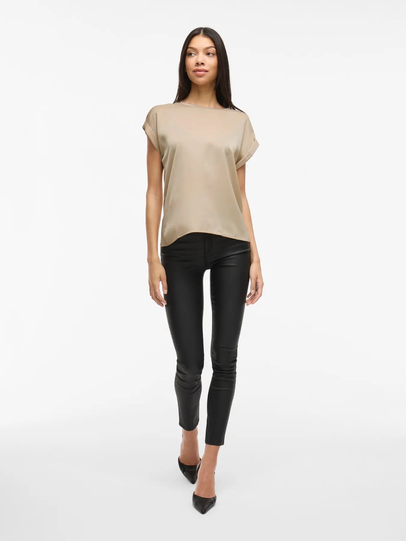 Satin Tee Champagne