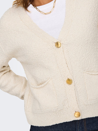 Boucle Knit Jacket Cream