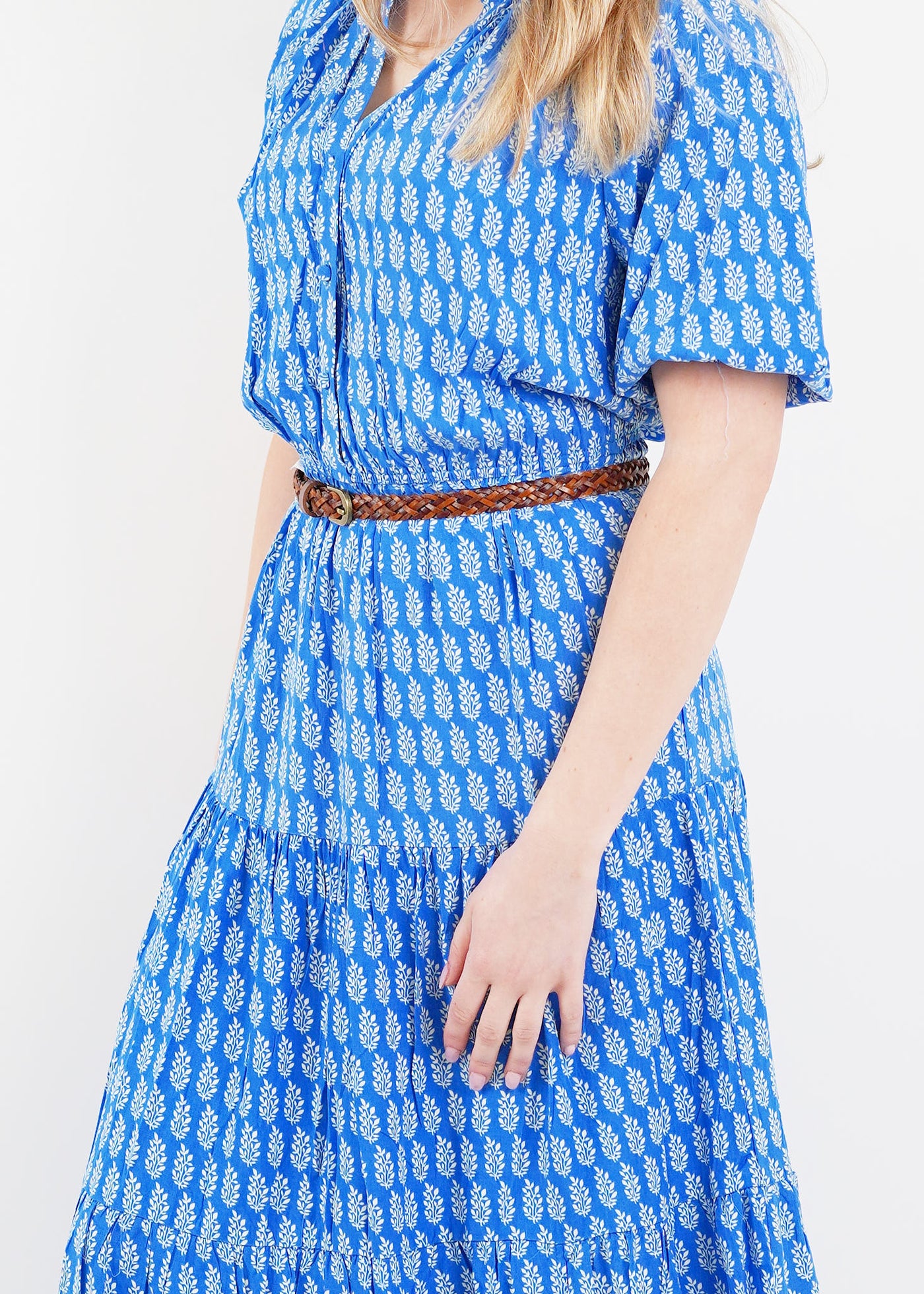 Charlior Blue Print Dress
