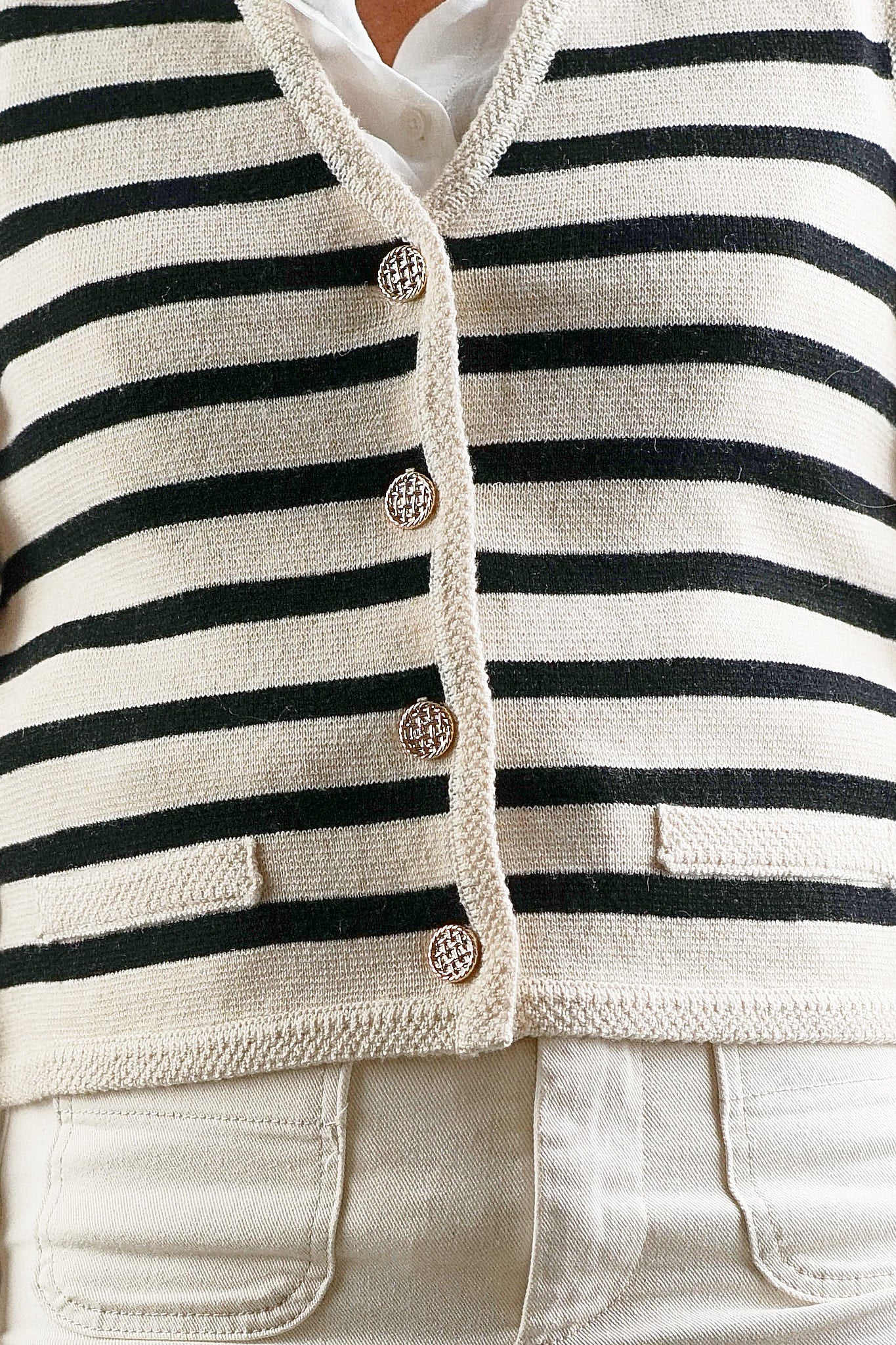 Stripe Knit Waistcoat