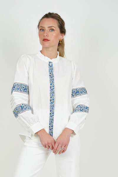 Musy Musy Ditsy Trim Blouse