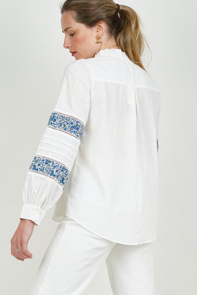 Musy Musy Ditsy Trim Blouse