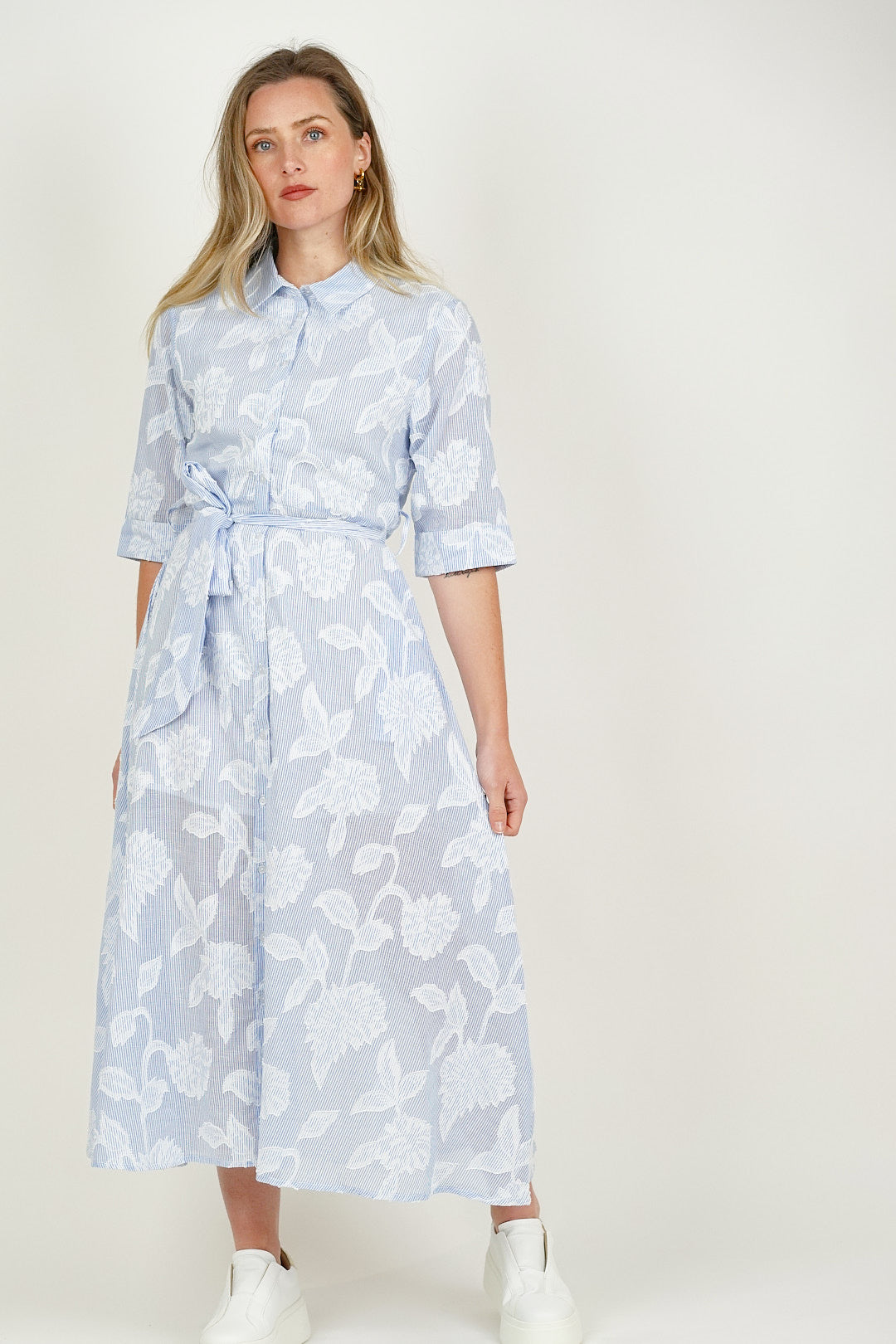 Hayley Cotton Dress Blue